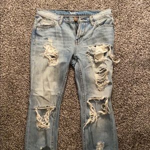 BDG Boyfriend jeans with holes.